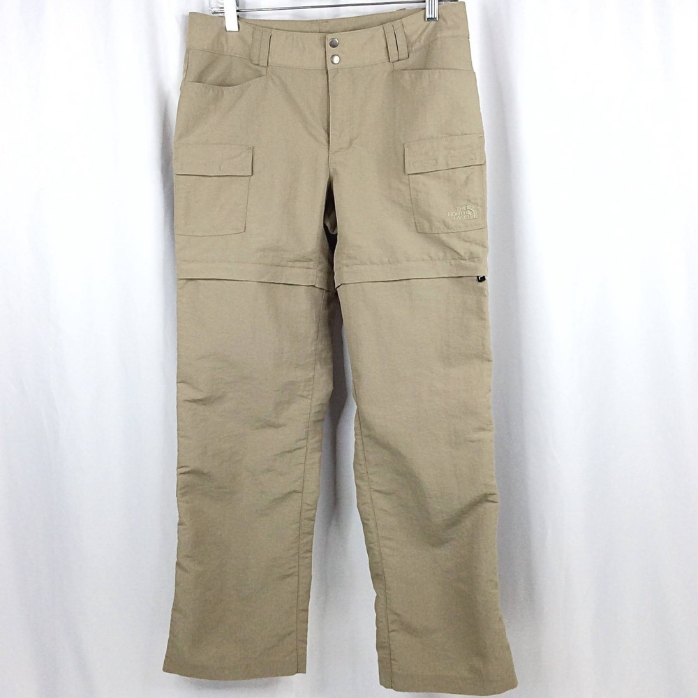 The North Face Convertible Pants to Shorts Women's Size 8 Beige Nylon Cargo